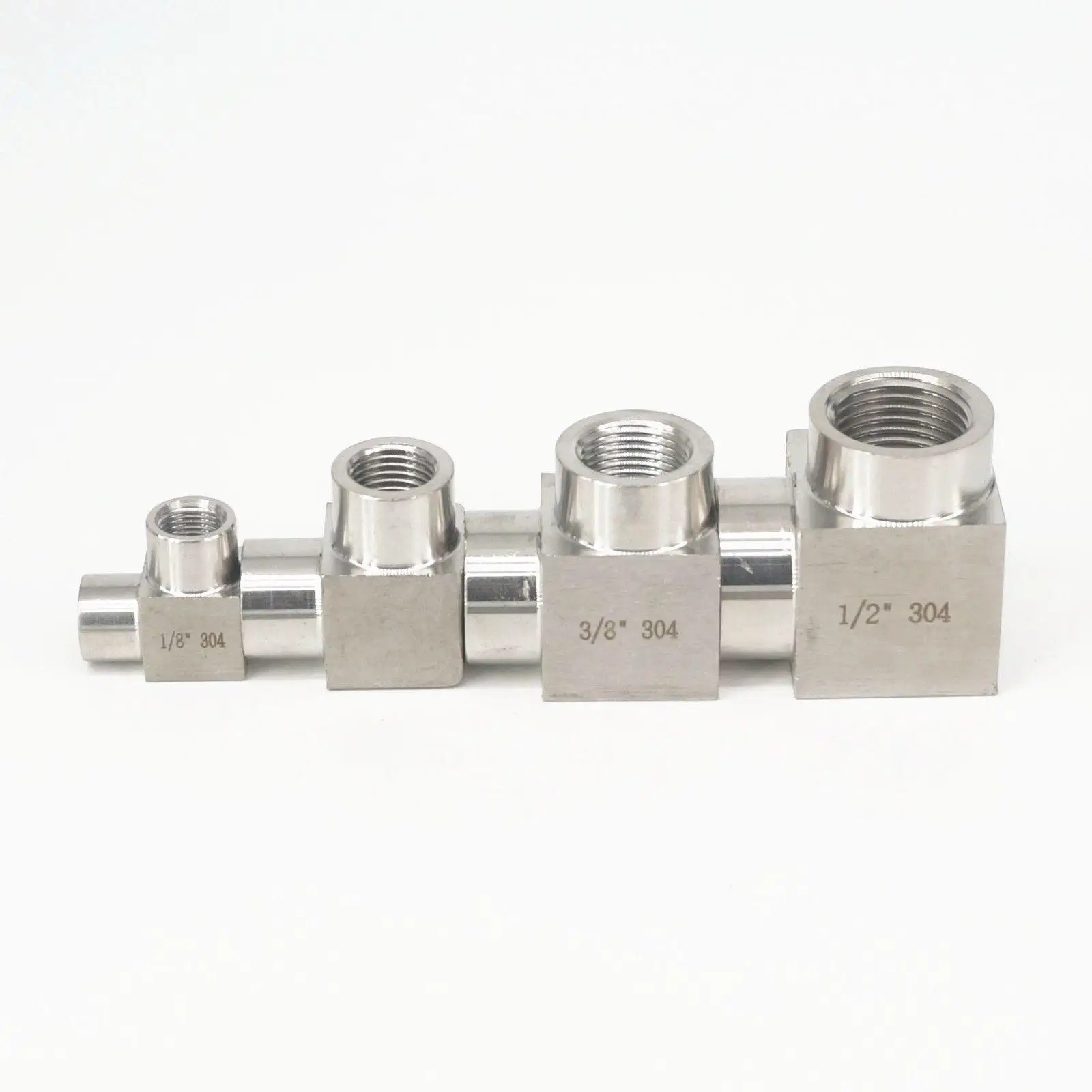 

1/8" 1/4" 3/8" 1/2" 3/4" 1" BSP Eqaul Female Elbow 90 Deg 304 Stainless Steel Pipe Fitting Adapter Connector 357 PSI