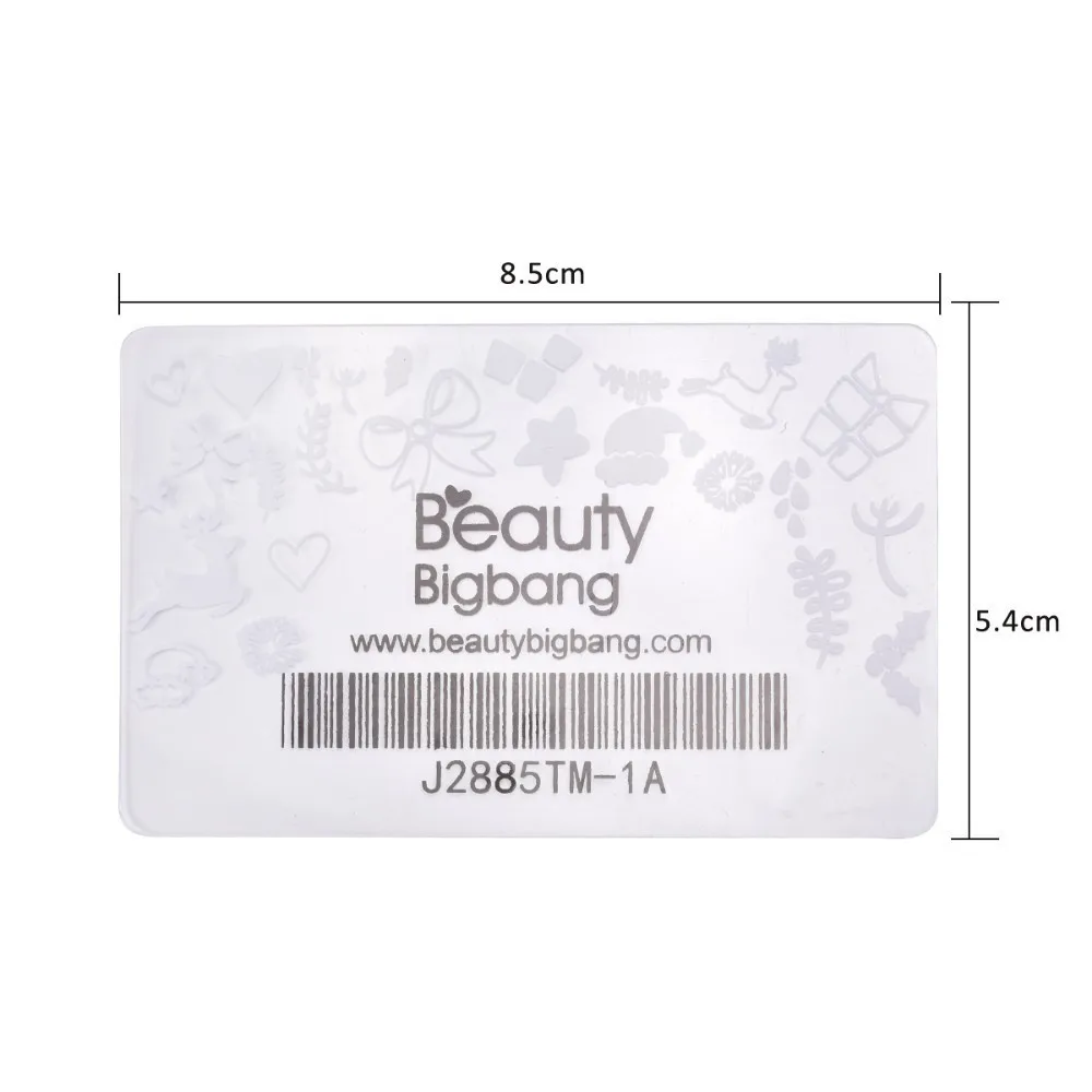 BeautyBigBang 1 комплект пластиковый силикон двойная головка штамп для ногтей + скребок