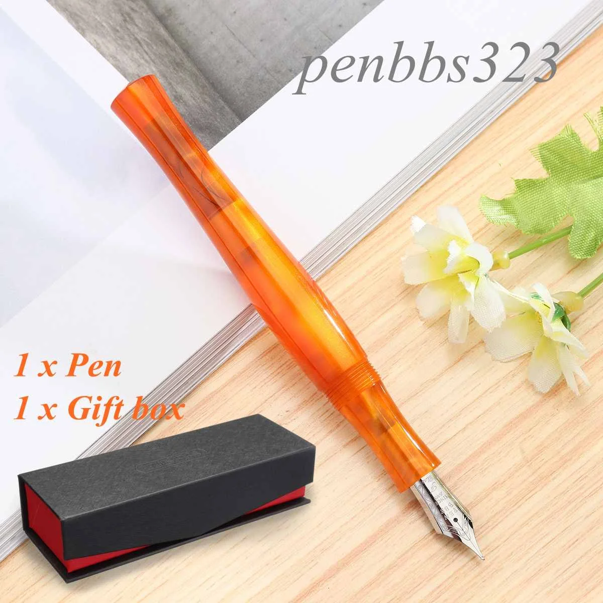 

PENBBS 323 Fine Nib Fountain Color Handmade Screw Cap Smooth Fountain Pen Kid Children Gift