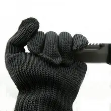 Мясной Мясник из нержавеющей стали гибкий ремешок на запястье рабочий уровень 4 черный уровень 3 защитные перчатки уровень 5