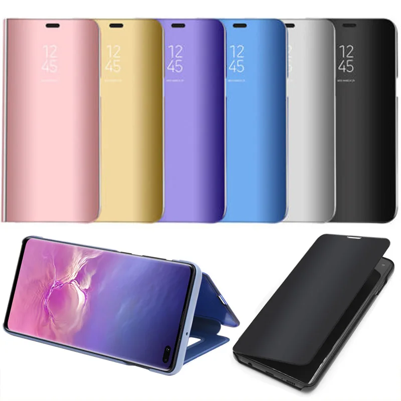 

Luxury Smart View Mirror Leather Flip Stand Case Cover For Samsung Galaxy S10 S9+ S8 Note 9 8 5 S7 Edge S6 A3 J7 J5 Cover