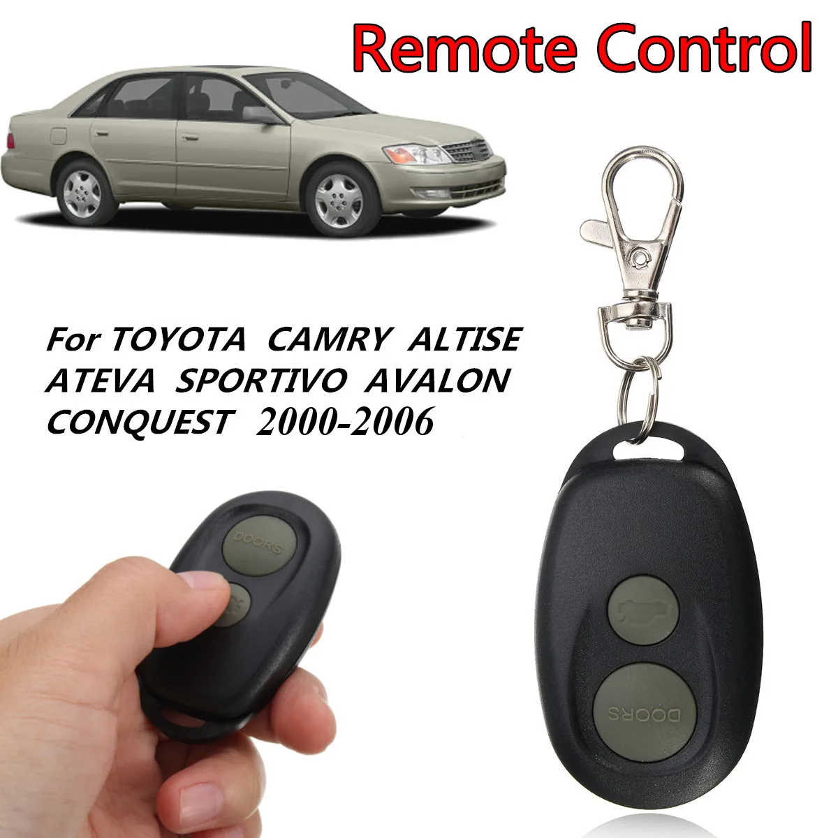 

2 Buttons 303 Mhz Car Keyless Entry Fob Remote Control Fit for Toyota Camry Avalon 2000-2006