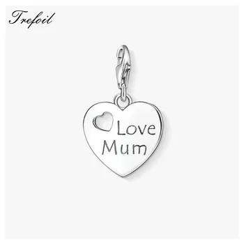 

Love Mum Charms Pendant,Fashion Jewelry 925 Sterling Silver Classic Gift For Mother Fit Bracelet Necklace Bag 2018 New