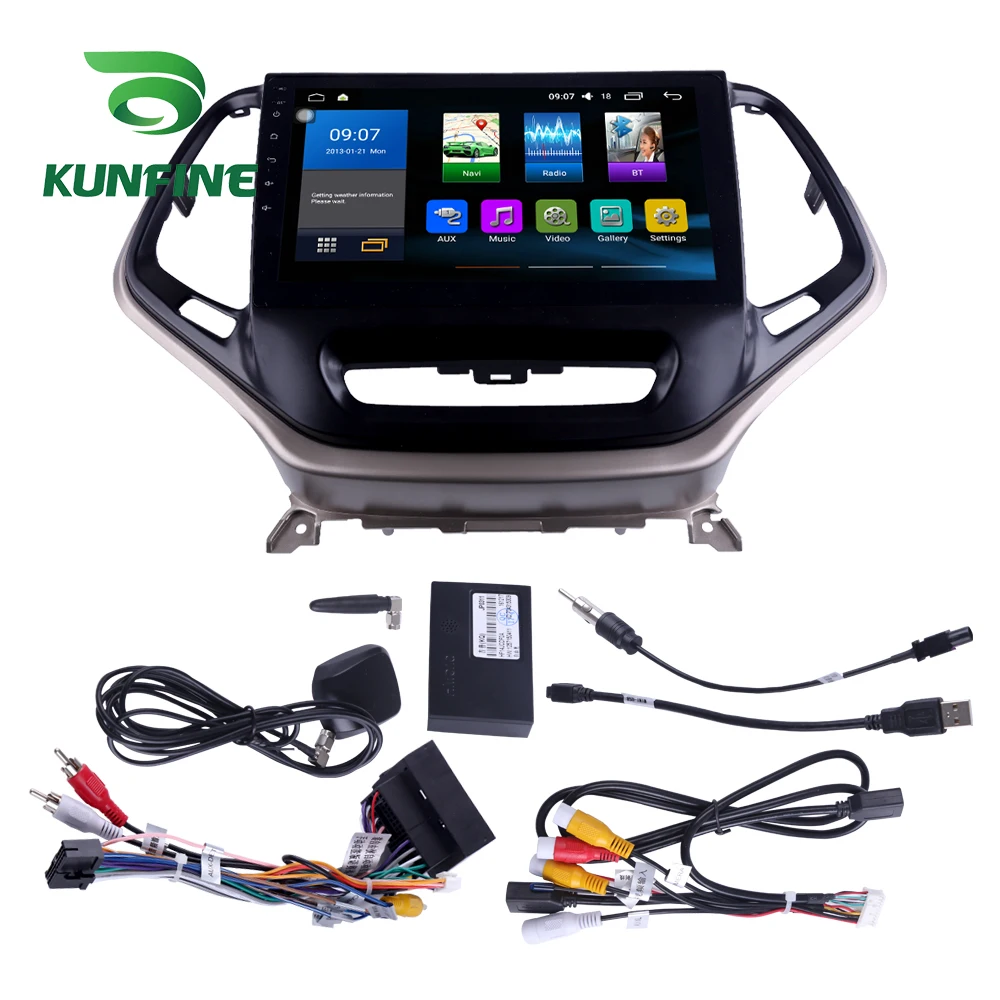 

Octa Core 1024*600 Android 8.1 Car DVD GPS Navigation Player Deckless Car Stereo For Jeep Cherokee 2016 Radio Headunit Device