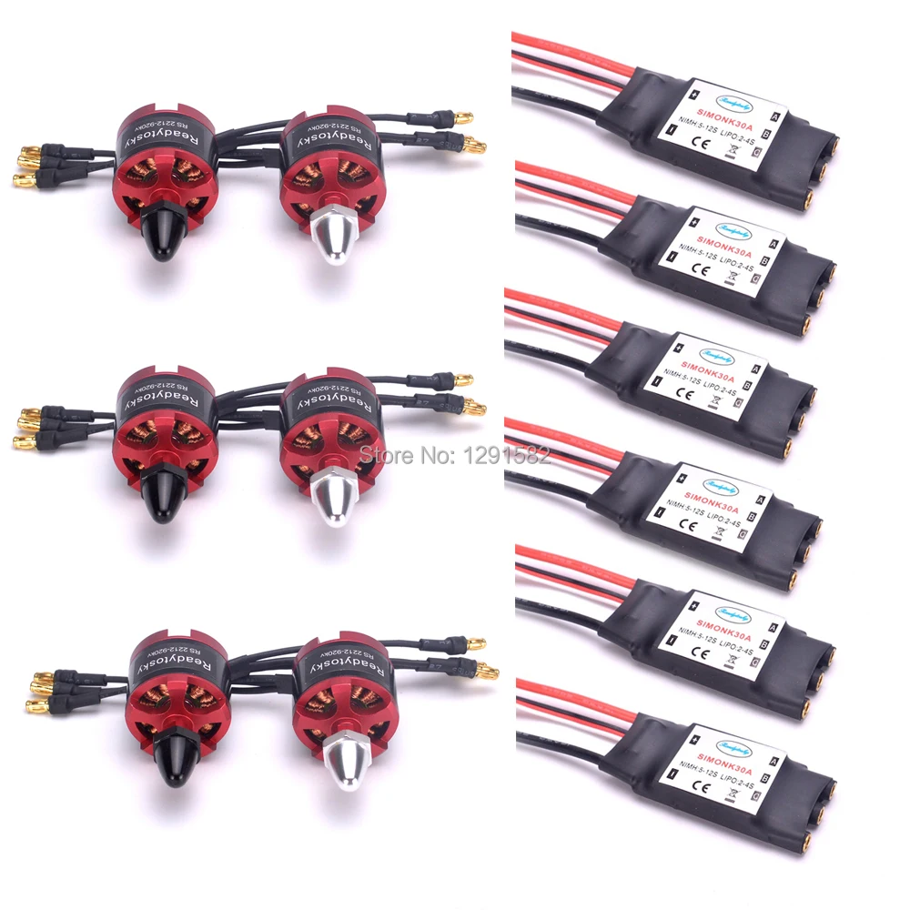 Высокое качество 2212 920KV KV920 2 3S бесщеточный двигатель и 30A Simonk ESC для F450 F550 S500 S550 X525