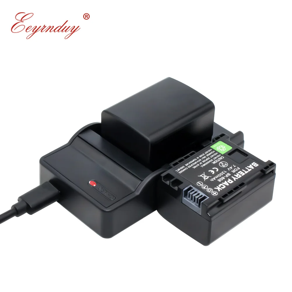 2 шт. BP-808/809 аккумуляторная батарея и USB зарядное устройство для Canon FS10 FS11 FS100 FS21 FS22