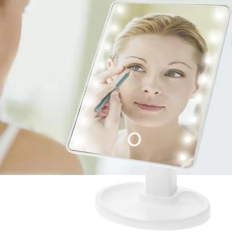 Koop LED Licht Make Up Spiegel Touch Screen Make Up Spiegel Professionele Spiegel Met LED Verlichting Make Spiegel Gezondheid Beauty Tool