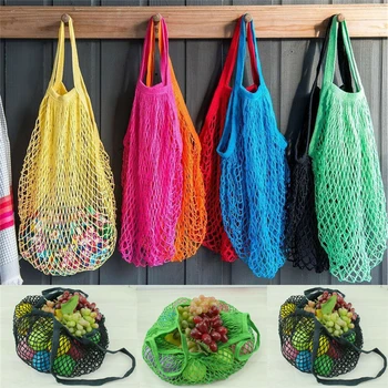 

Reusable Shopping String Storage Mesh Bag Grocery Handbag Fishnet Woven Net Tote