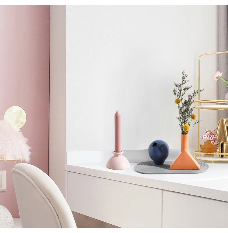 

Nordic Simple Creative Geometric Dry Flower Vase Pendulum Living Room Table Arrangement Multi-functional Decorative Small Vases