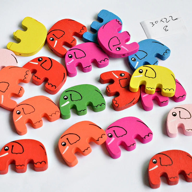 

5Pcs 30mm*21mm Wooden Beads Wood Findings For Baby DIY Crafts Kids Toys Teething Necklace Pacifier Clip Spacer Beading Bead 029