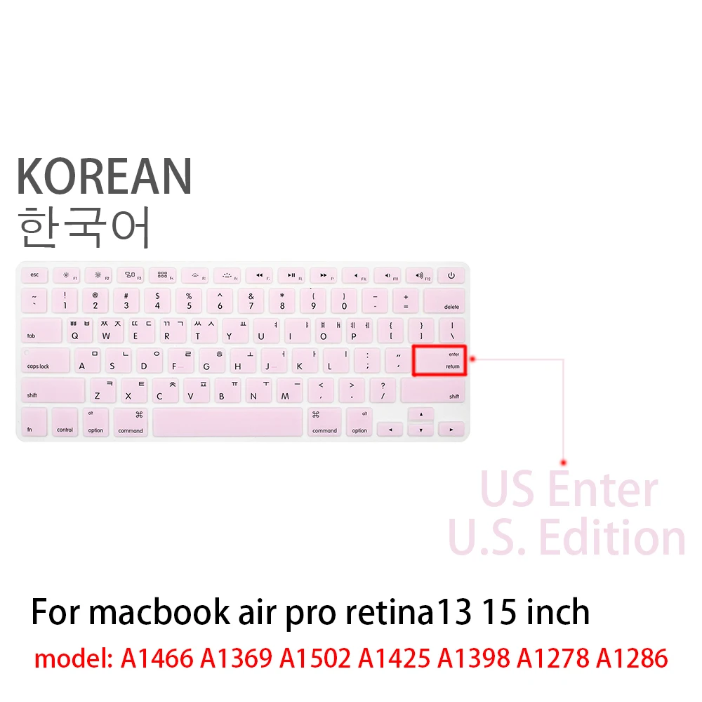 Чехол для клавиатуры в Корейском стиле Mac Book Air pro13 15 дюймов A1466 A1278 A1502 Retina чехол