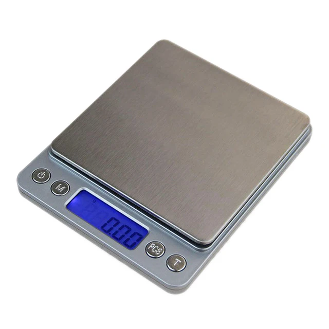 

New Kitchen Scales 500g x 0.01g Portable Mini Electronic Weighing Food Scale Platform LCD Display Measure Tools Silver