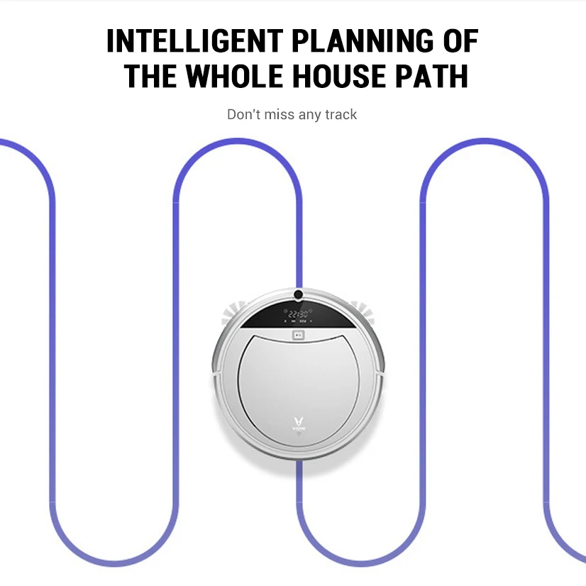 Original Viomi Xiaomi Robot Vacuum Cleaner LCD Auto-Sweeping Dust Remote Control Path Planning Smart Wireless Vacuum Cleaner