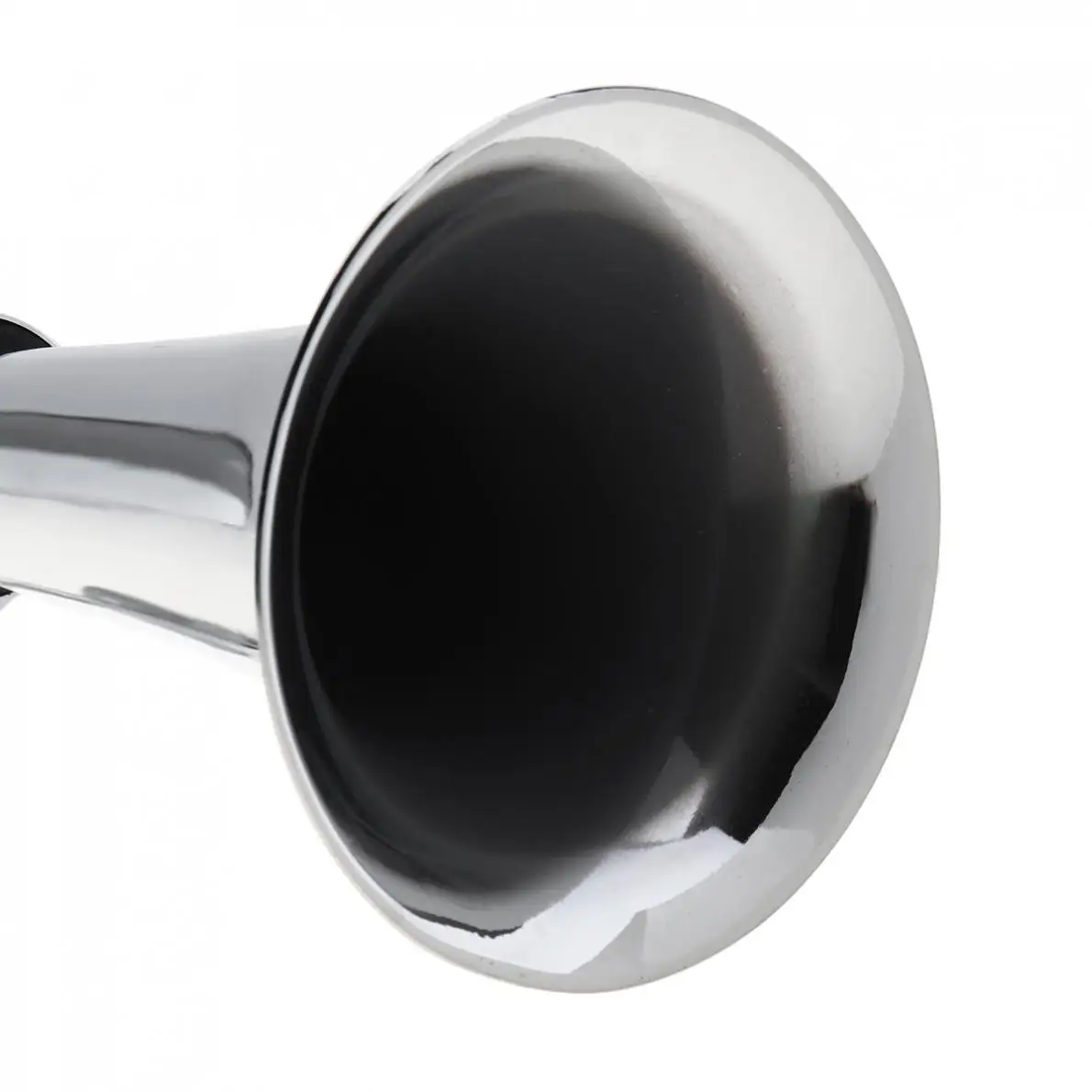 17Inch Chrome Plated ZINC Universal 150dB Super Loud Single Trumpet Car Air Operated Horn for Automobiles Truck Boat Train