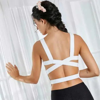 

Girls Floral Lace Strap Cross-Wrapped Camisoles Back Strapless Breathable Vest Wide Shoulder Pad Removable Comfortable