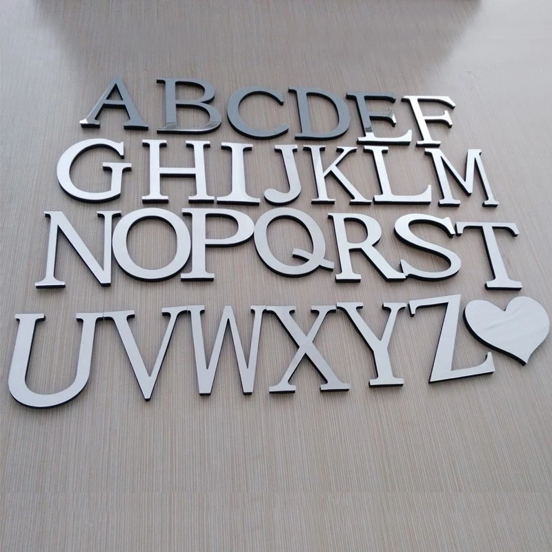 

2019 ins New Acrylic Mirror 3D DIY wall stickers stickers English letters home decoration creative party Festive decorations