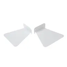 2 uds. Estante de pared de hierro moderno para libros estantería invisible para decoración del hogar librero flotante (blanco)