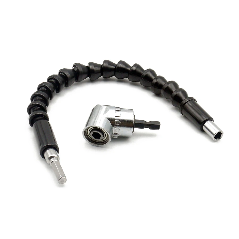 

HLZS-Right Angle Drill and Flexible Angle Extension Bit Kit for Drill or Screwdriver 1/4" Socket Adapter Magnetic, Handy, Soli