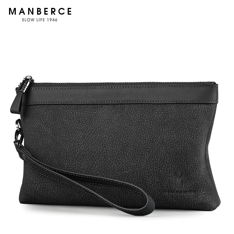 MANBERCE Brand Handbag Men Genuine Leather Business Large Capacity ...