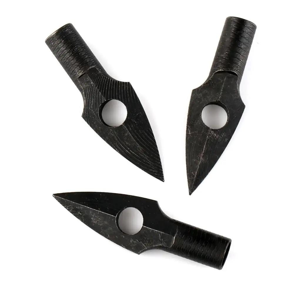 New 3pcs Metal Hunting arrowhead Broad heads Arrow Tips Point Longbow