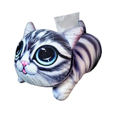 1 Pc Tissue Box Plush Cartoon Creative Paper Holder Tissue Organizer Tissue Container for Bedroom Living Room Cars