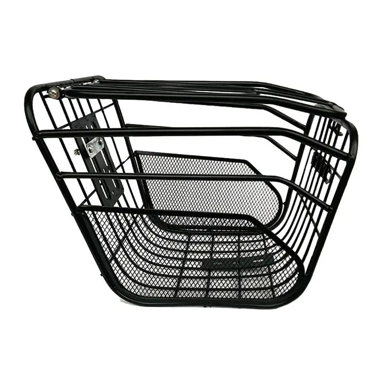 Online Oversized metal Bicycle Basket Anti Rust Detachable Container Bike Accessory For Road Mountain Folding Bike Electric Car