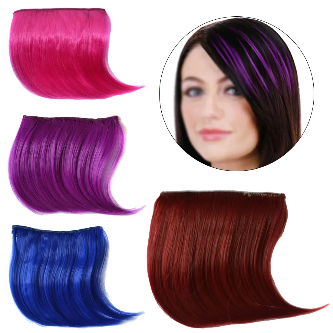 

free stuff and free shipping color wig piece fake bangs color bleaching oblique bangs wig piece no trace color oblique bangs