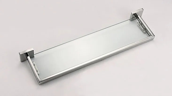 SUS 304 нержавеющая сталь Зеркальная поверхность современную продукцию твердая латунь хромированное покрытие Стекло полка SM012