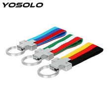 YOSOLO автомобильный брелок для ключей Италия Германия брелок для ключей «Флаг» Спорт на открытом воздухе стиль подарок для друга металл и ткань Универсальный брелок