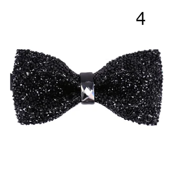 

Shining Bow Tie Crystal Bling Butterfly Knot Blazer Diamond Bow Tie Men Wedding Party Bridegroom Bowtie Suits Bow Tie 18colors