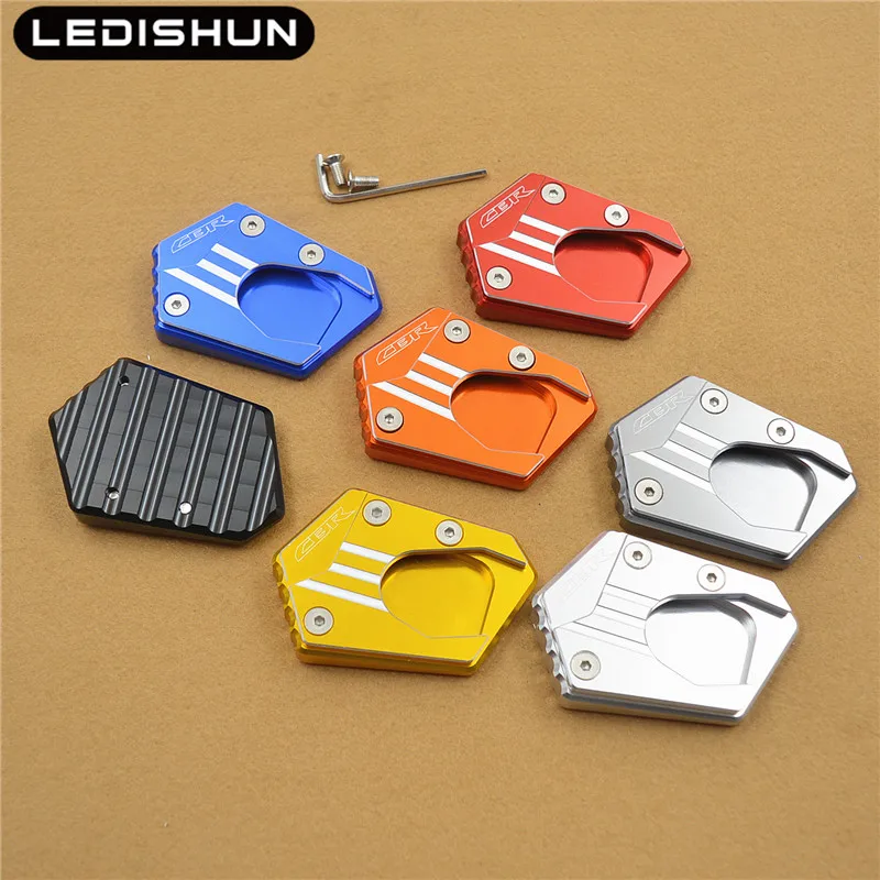 

Motorcycle CNC Aluminum Side Stand Enlarger Plate Kickstand Enlarge Extension For HONDA CB125R 2017 2018