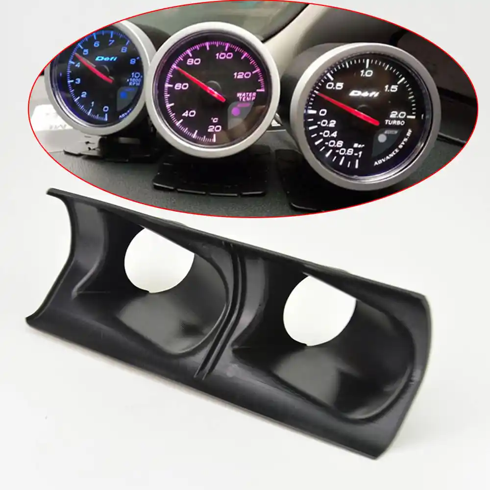 Universal 52mm//2 3 Hole Triple Dash Gauge Meter Pod Mount Holder Black Gauge Console Dashboard Pod