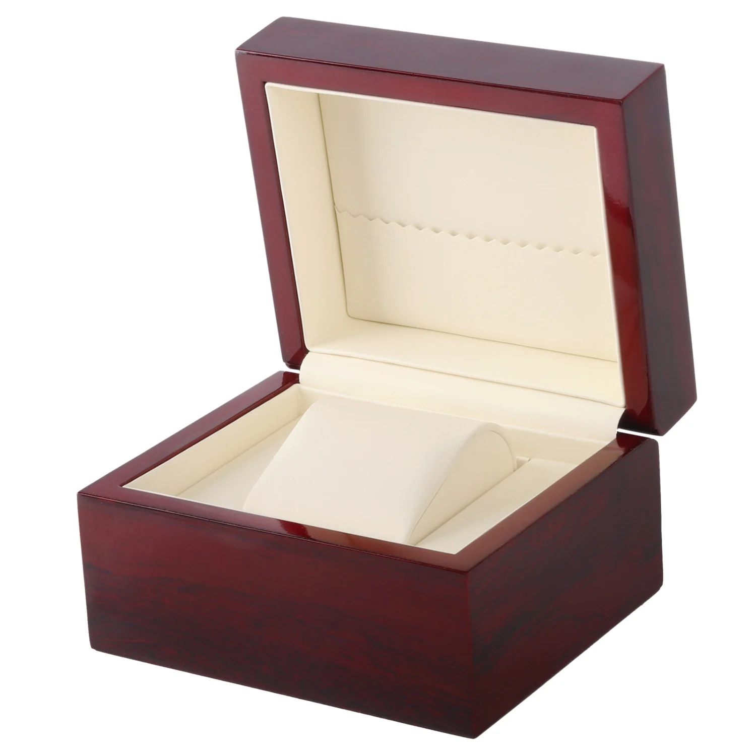 Single Watch Box Wooden Spray Paint Watch Pu Leather Red Watch Box