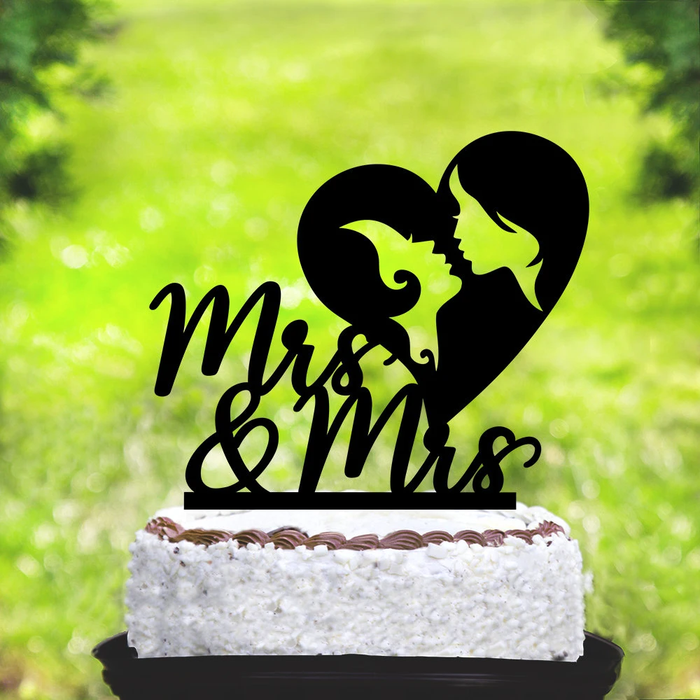 Amazon Com Lesbian Wedding Cake Topper Mrs Mrs Cake Topper Cake Topper