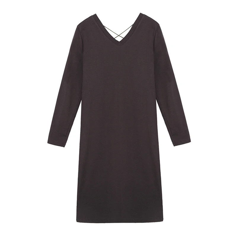 

Pengpious 2019 spring postpartum women lactation backless long-sleeved dress maternity breastfeeding straight dress nursing tops