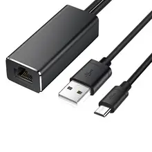 JP-S7 Ethernet адаптер Micro USB к RJ45 10/100 Мбит/с сетевой карты для огонь ТВ Stick Chromecast