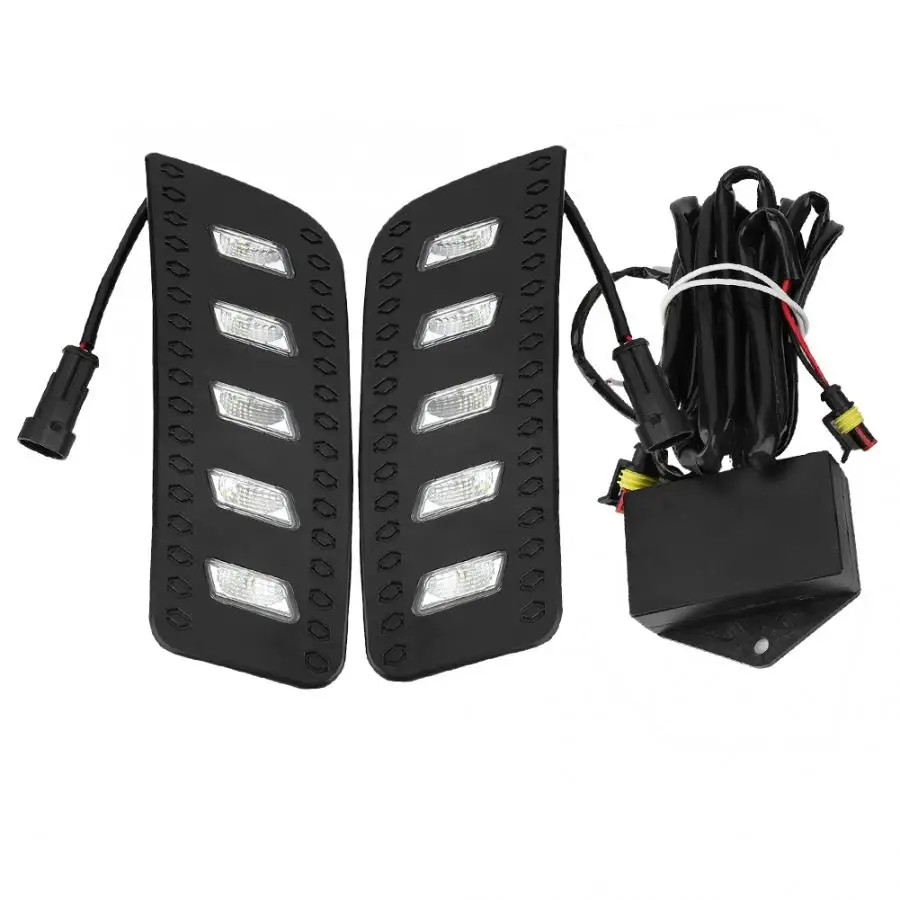 1 Pair Car Daytime Running Light Single Color LED Fog Lamp Cover for Ford Ranger 12-14 general purpose bulb | Автомобили и
