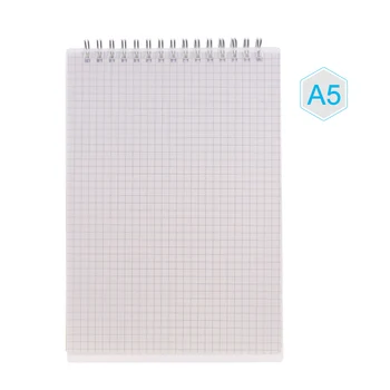 

Spiral Book Coil Notebook 5mm Grid Transparent PVC Cover for Sketch Diary Memo Simple Notebooks Office and School Supply