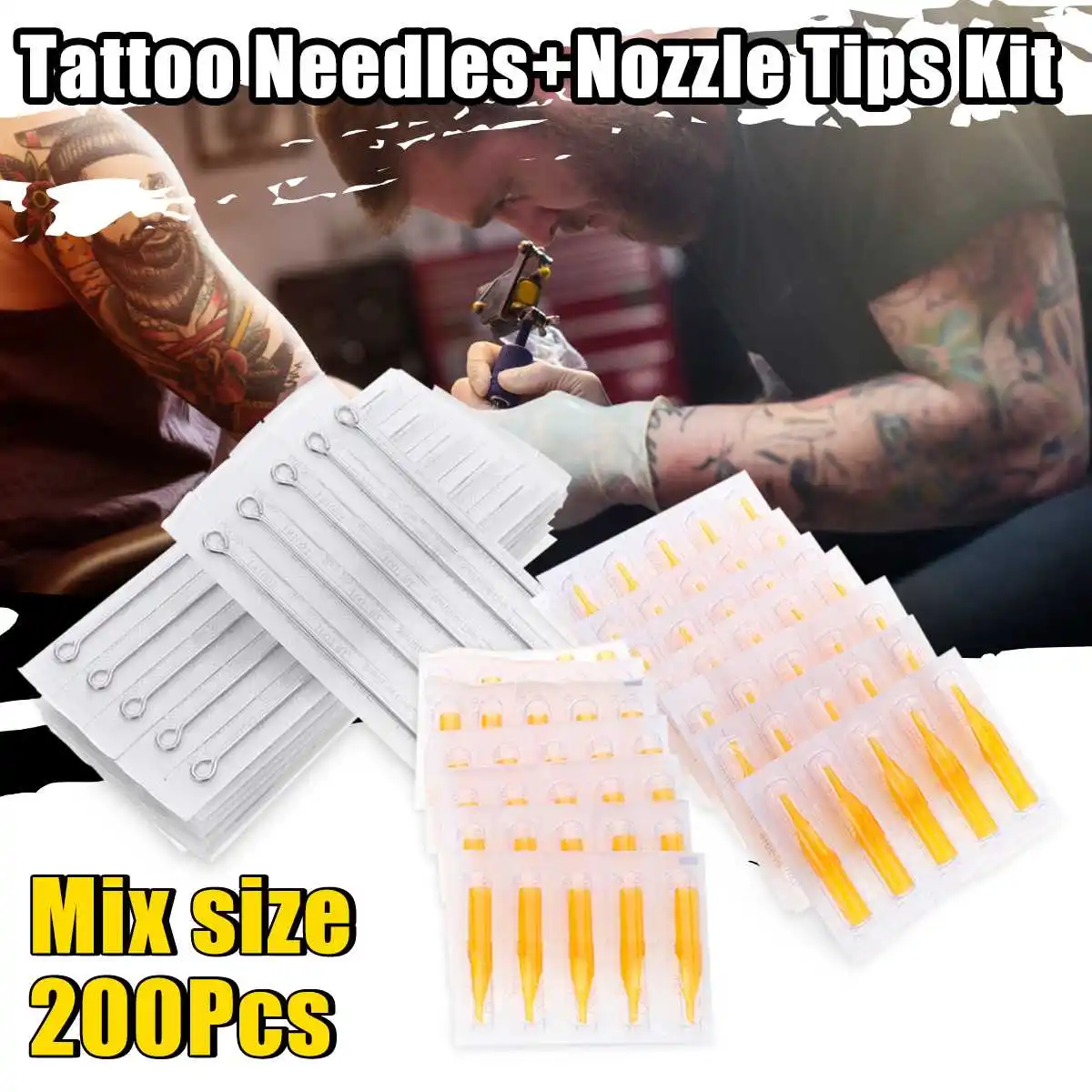 

Permanent Makeup Eyebrow Lip Needle Tattoo Tips Individual Package Giants Tattoo Needles Tips Micro Needling Pen Tattoo Supplies