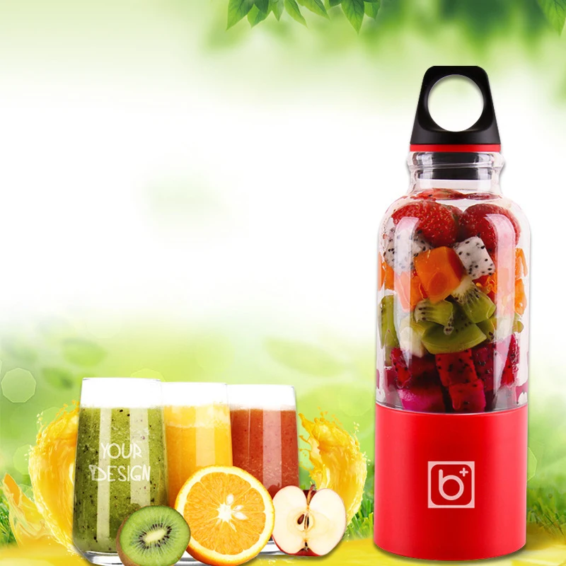 Günstig 500ML Tragbare Elektrische Entsafter Cup USB Aufladbare Gemüse Obst Saft Maker Flasche Entsafter Mixer Mixer