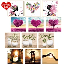 3 шт./компл. DIY картина маслом по номерам цветы ваза раскраска рисунок холст ручная роспись стены Пейзаж Рождественский подарок с рамкой