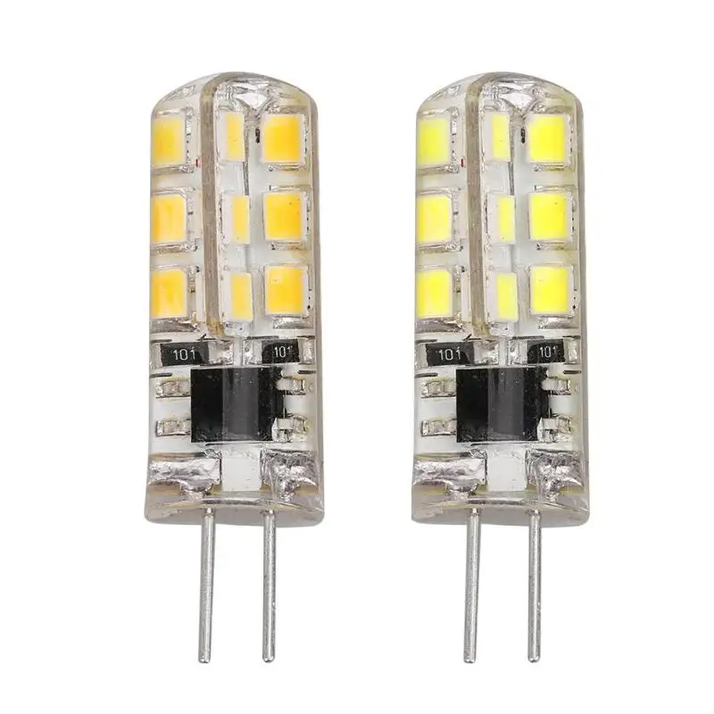 Светодиодный лампа 2 W 2835SMD G4 светодиодный светильник AC220V-240V силиконовые лампы 24 светодиодный s замена галогеновой лампы