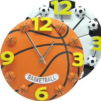 

Creative Sport Style Basketball Football Analog Wall Clock Home Decor Souvenir Kids Children Gifts Arabic Modern Decoration