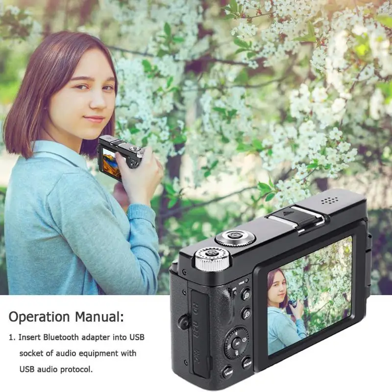 ALLOYSEED P11 pantalla abatible inalámbrica WIFI Full HD 1080 P 24MP 16X Zoom Cámara Digital Video grabadora alta calidad ALLOYSEED P11 pantalla abatible inalámbrica WIFI Full HD 1080 P 24MP 16X Zoom Cámara Digital Video grabadora alta calidad