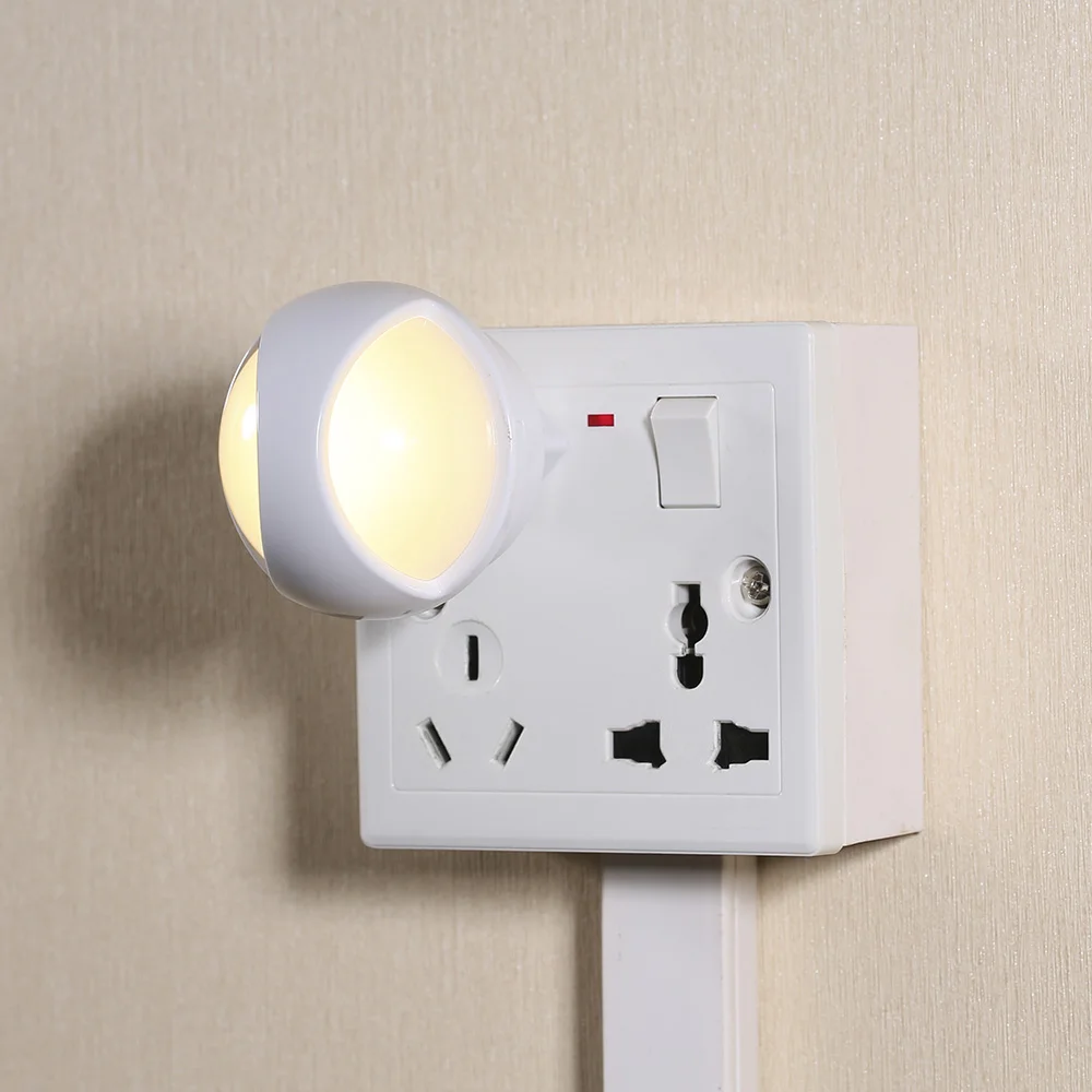 

2PCS White Nightlight with Twilight Sensor Compact LED Plug-In Night Light Energy Saving For Childrens Stair Landing Corridor
