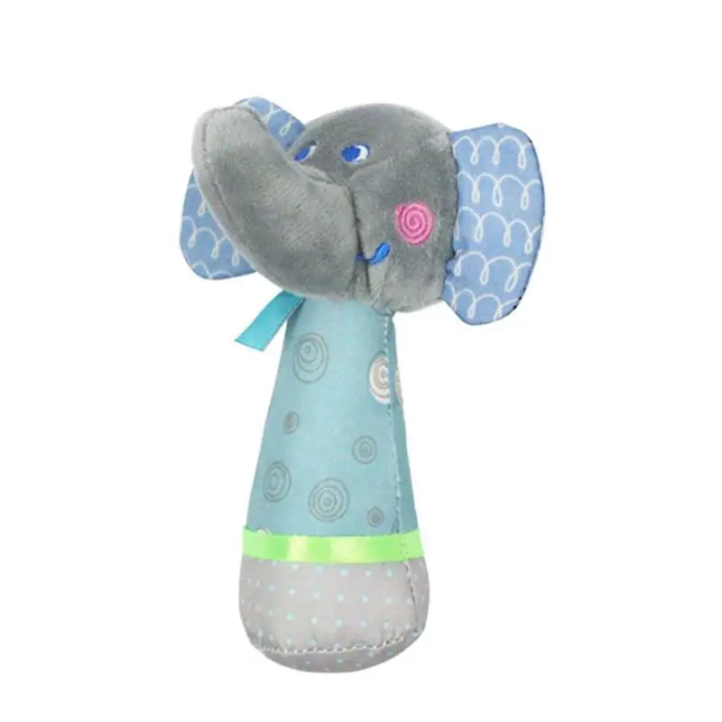

Kids Baby Handbell Rattles Toys Cute Plush Cotton Soft Elephant Hanging Bed Stroller Intelligent Development Toys Dropshipping