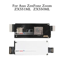 10 шт./лот Новые запчасти для ASUS ZenFone Zoom ZX551ML ZX550ML SIM гнездо для карты памяти Держатель гибкий кабель
