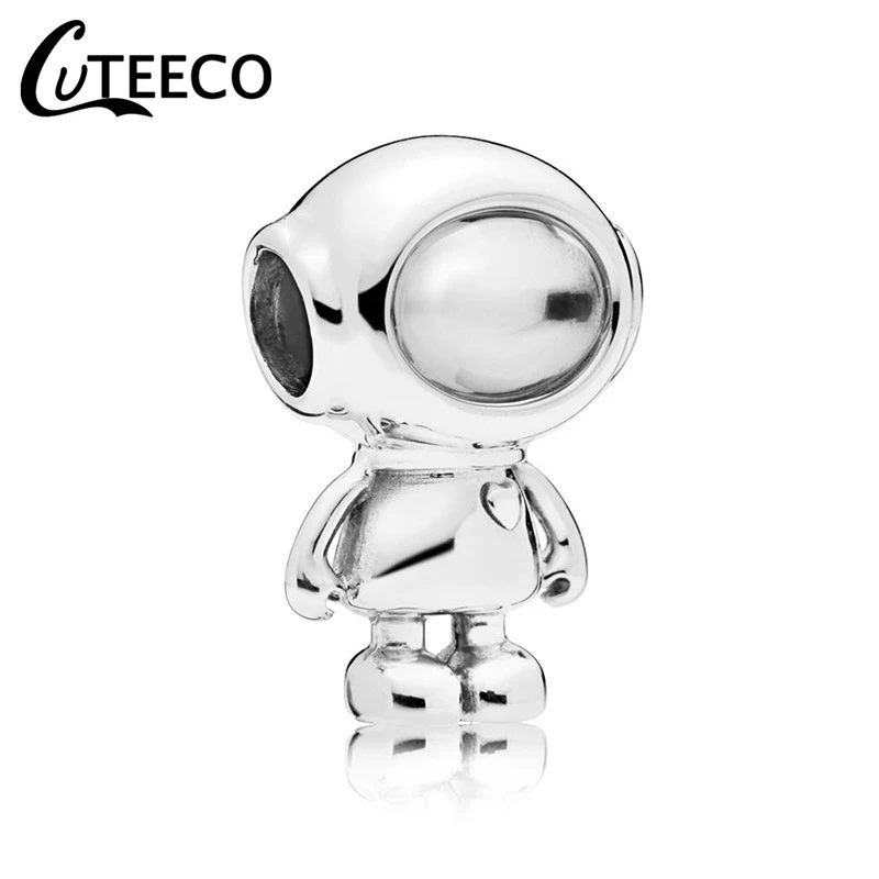 Новинка 2019 серебряные бусины CUTEECO в виде астронавта подходят для