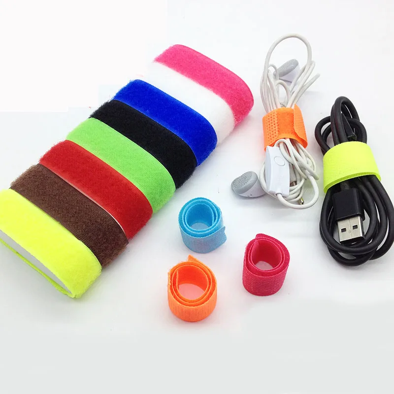Bobbin winder Cable Wire Organiser Management Marker Holder Cord Ties magic tape Lead Straps for TV Computer 180x20mm 20pcs/lot cable organizer cable organizer ties