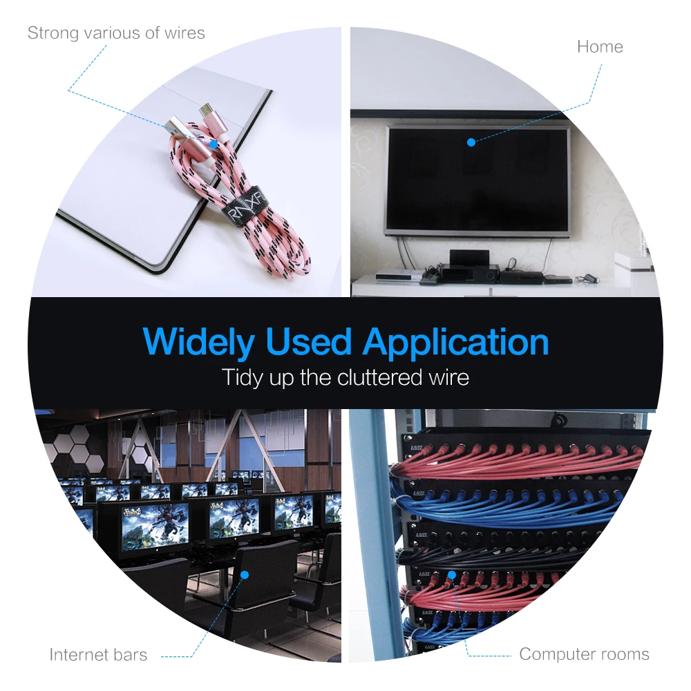 RAXFLY Cable Protector Wire Winder Clip Earphone Cord Cable Organizer HDMI Cable Management For iPhone Samsung USB Cable Holder